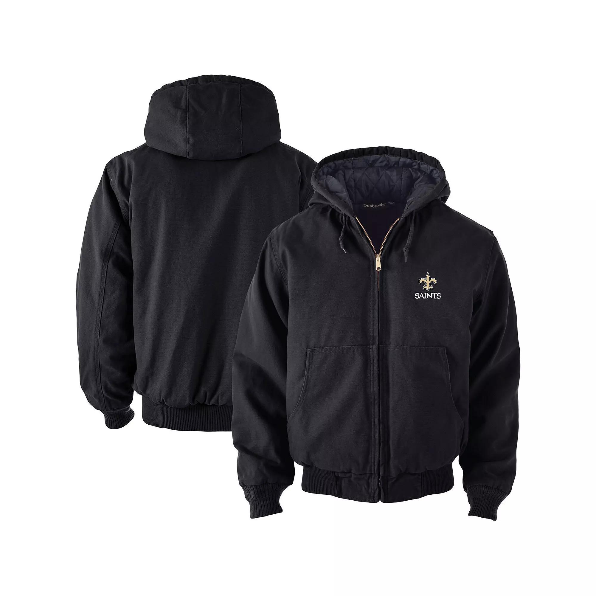 Men's Dunbrooke Black Minnesota Vikings Big & Tall Dakota Canvas Hoodie Full-Zip Jacket,  Product Image