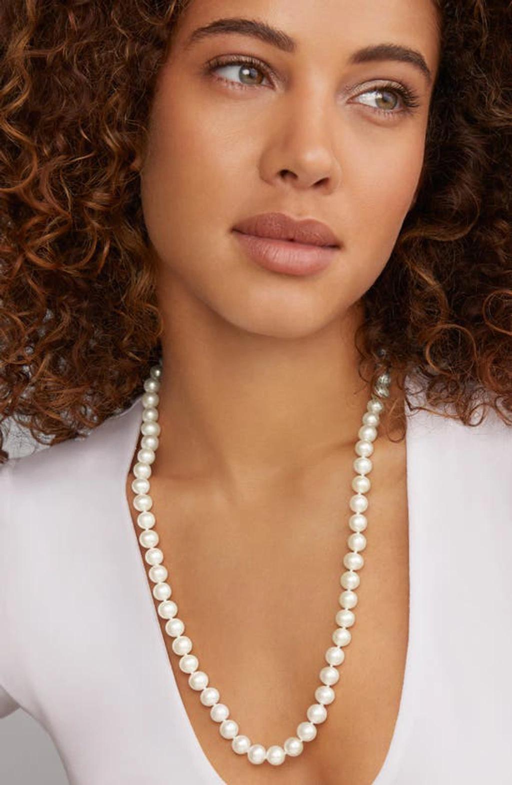 LAGOS Luna Freshwater Pearl Necklace In Silver Product Image