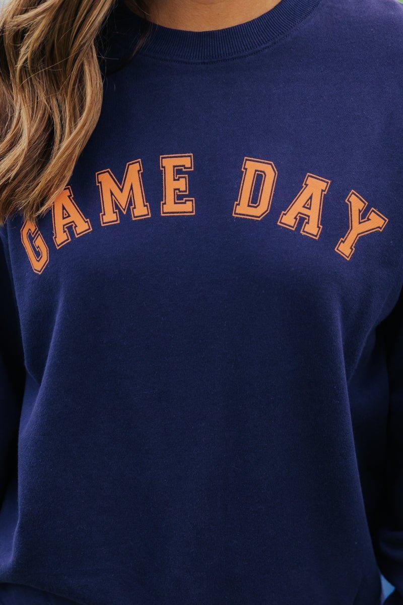 Navy Game Day Sweatshirt - FINAL SALE Product Image