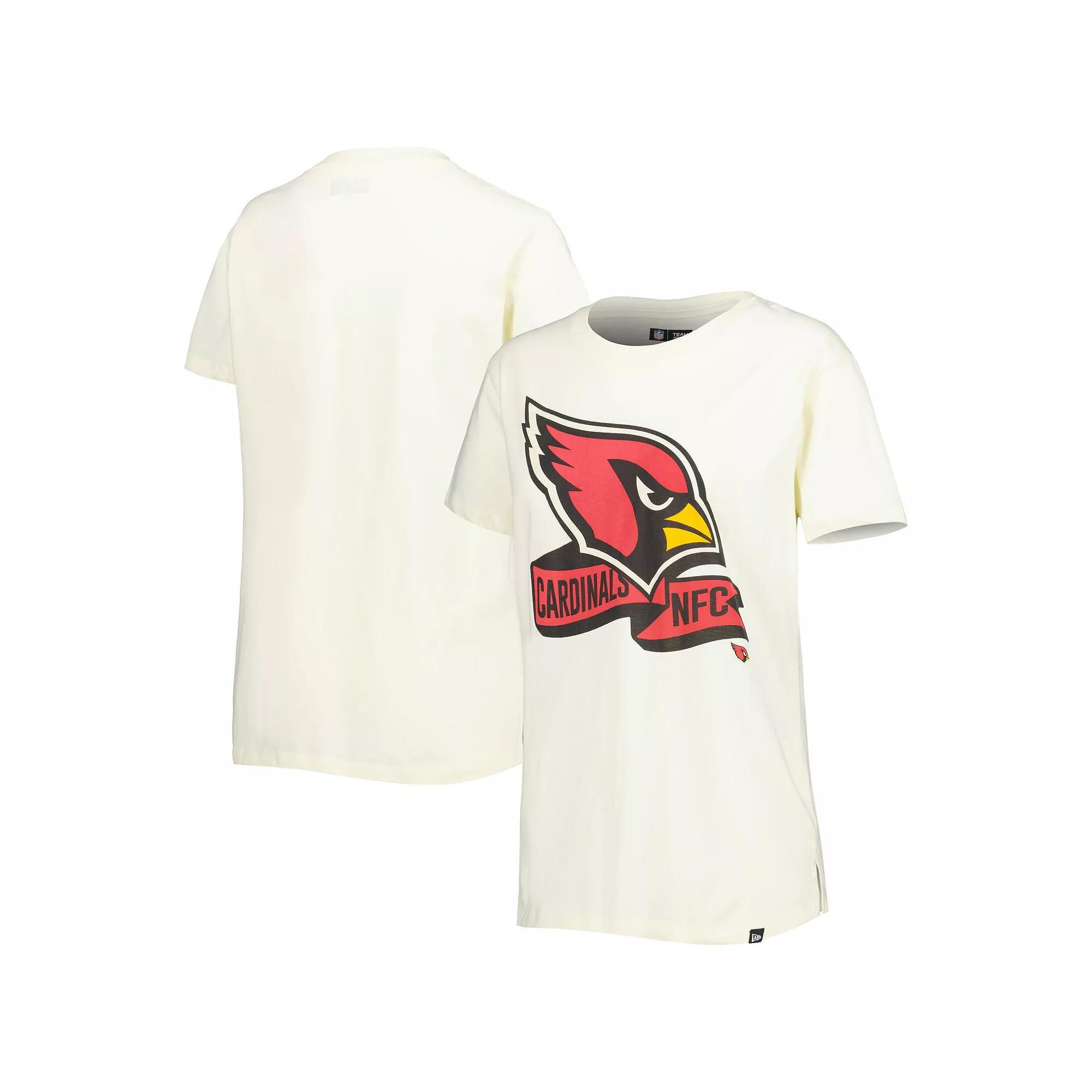 Women's New Era Cream Arizona Cardinals Chrome Sideline T-Shirt,  Product Image