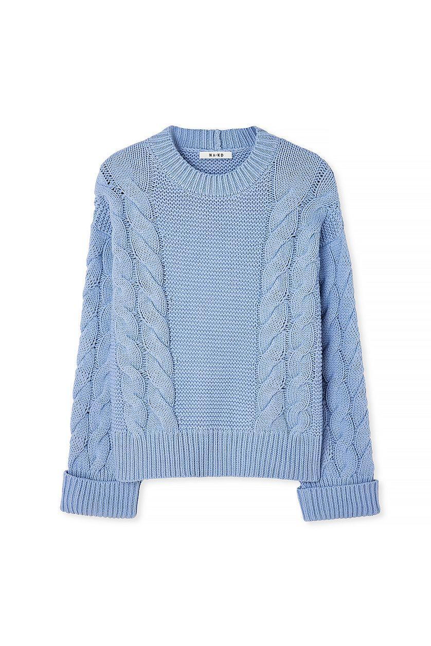 Knitted Oversized Cable Sweater Product Image