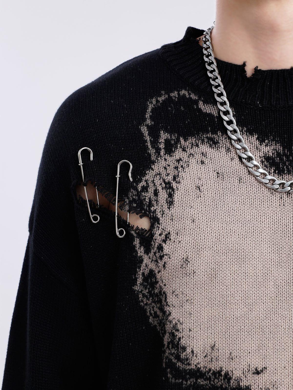Aelfric Eden Paperclip Broken Design Knit Sweater Product Image