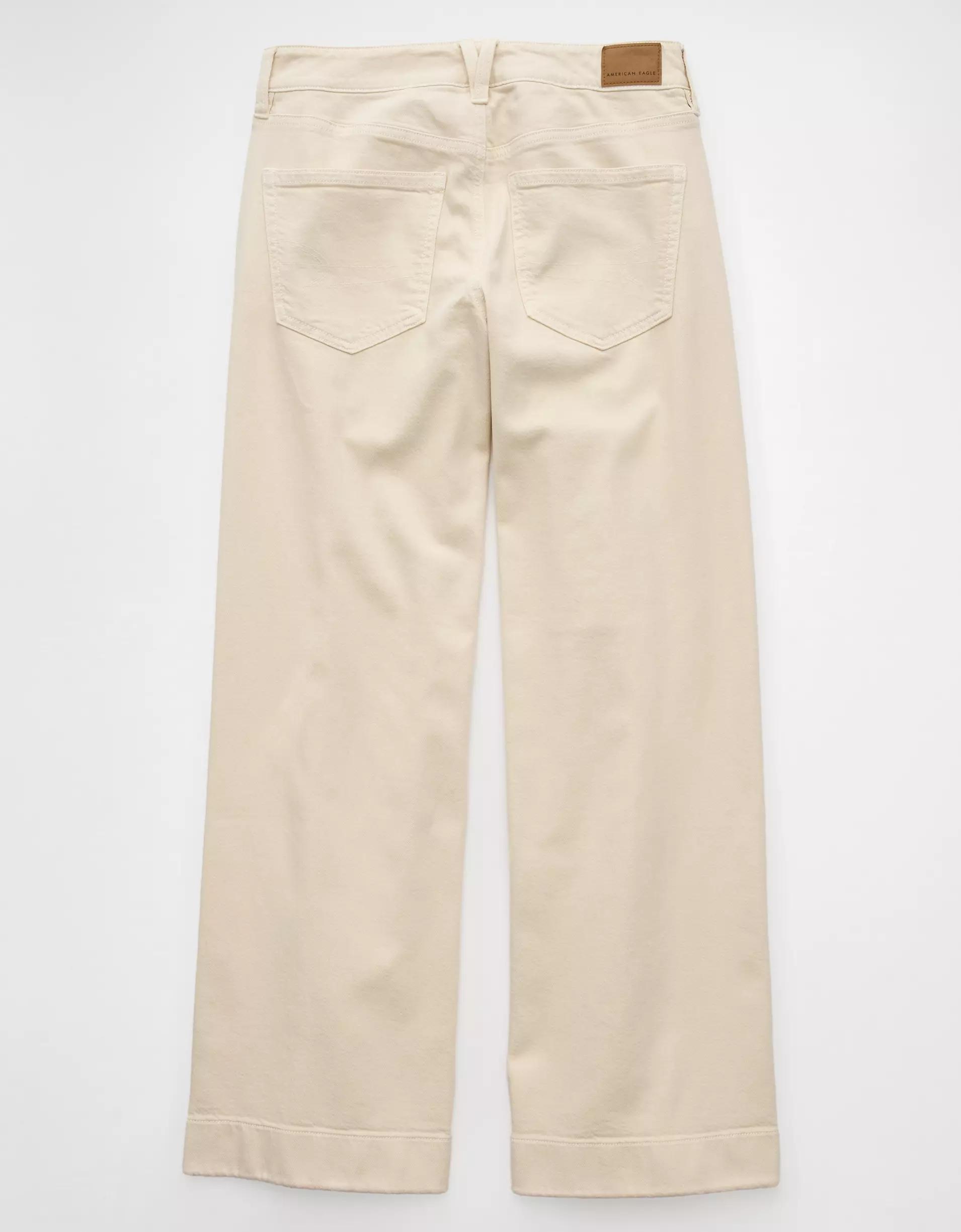 AE Dreamy Drape Stretch Low-Rise Baggy Wide-Leg Pant Product Image