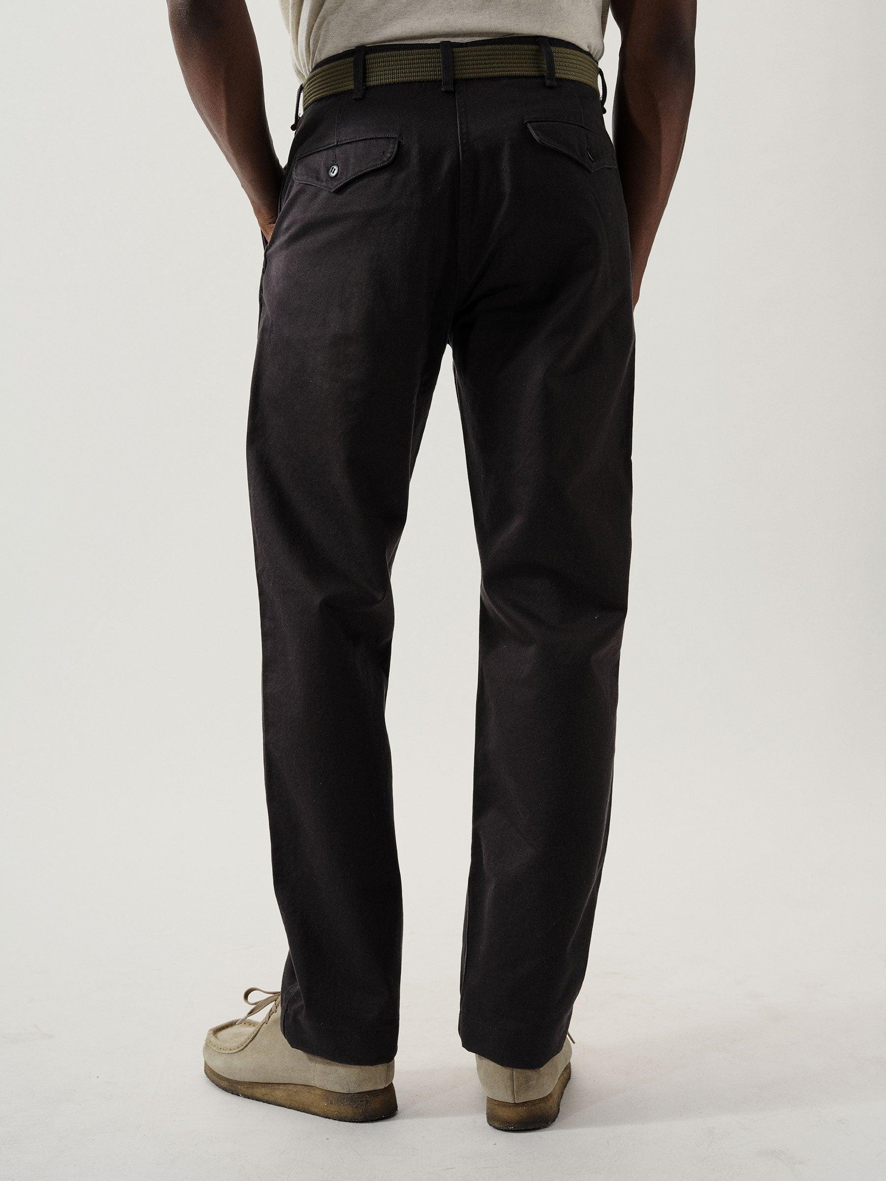 Black Paperback Twill Full Saddle Chino Product Image