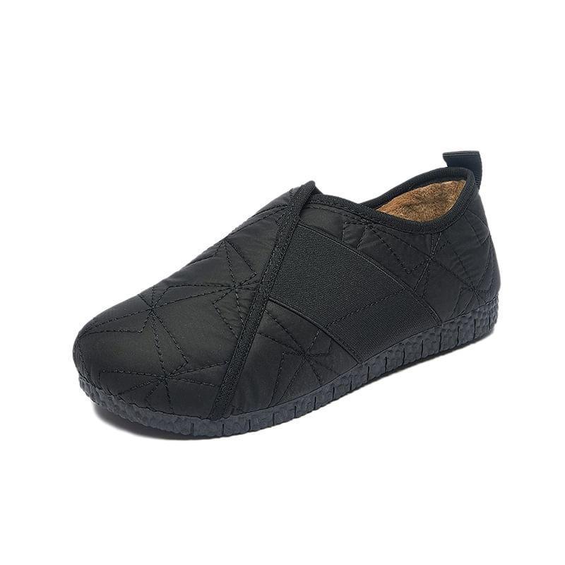 Plain Quilted Fleece-Lined Slip-Ons Product Image