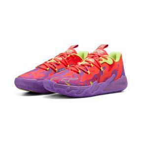 PUMA x LAMELO BALL MB.03 Lo Lava Mens Basketball Shoes in Purple Glimmer/Red Blast Product Image