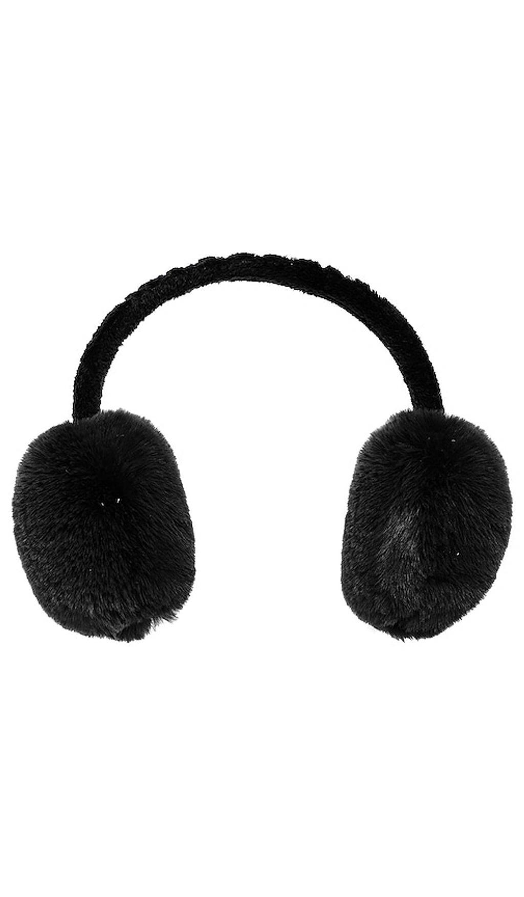 GOLDBERGH Fluffy Earwarmers In Black Product Image