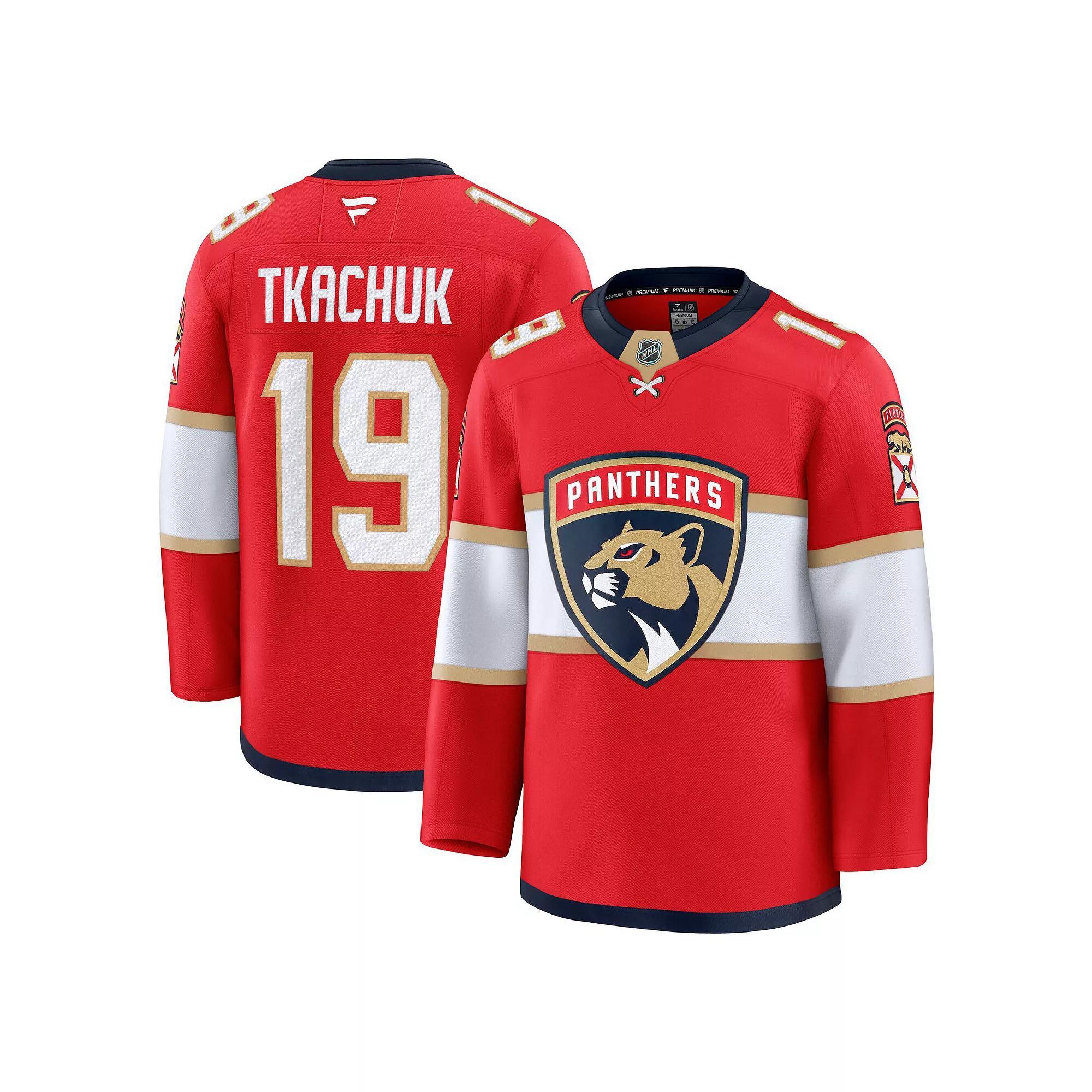 Men's Fanatics Matthew Tkachuk Red Florida Panthers Home Premium Jersey, Size: 54, Pnt Red Product Image