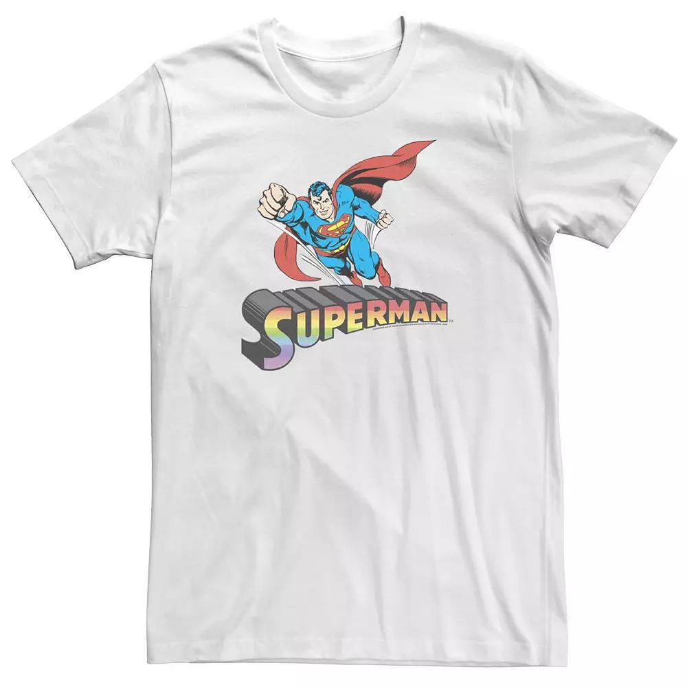 Big & Tall DC Comics Pride Superman Flight Rainbow Logo Tee, Men's,  Product Image