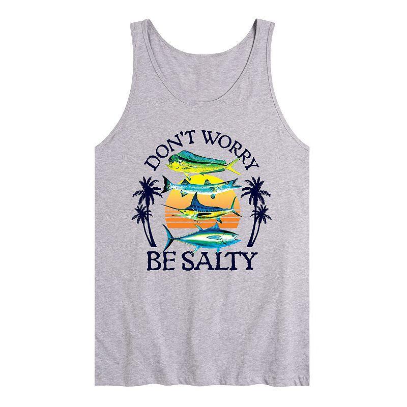 Mens Dont Worry Be Salty Graphic Tank Top Product Image