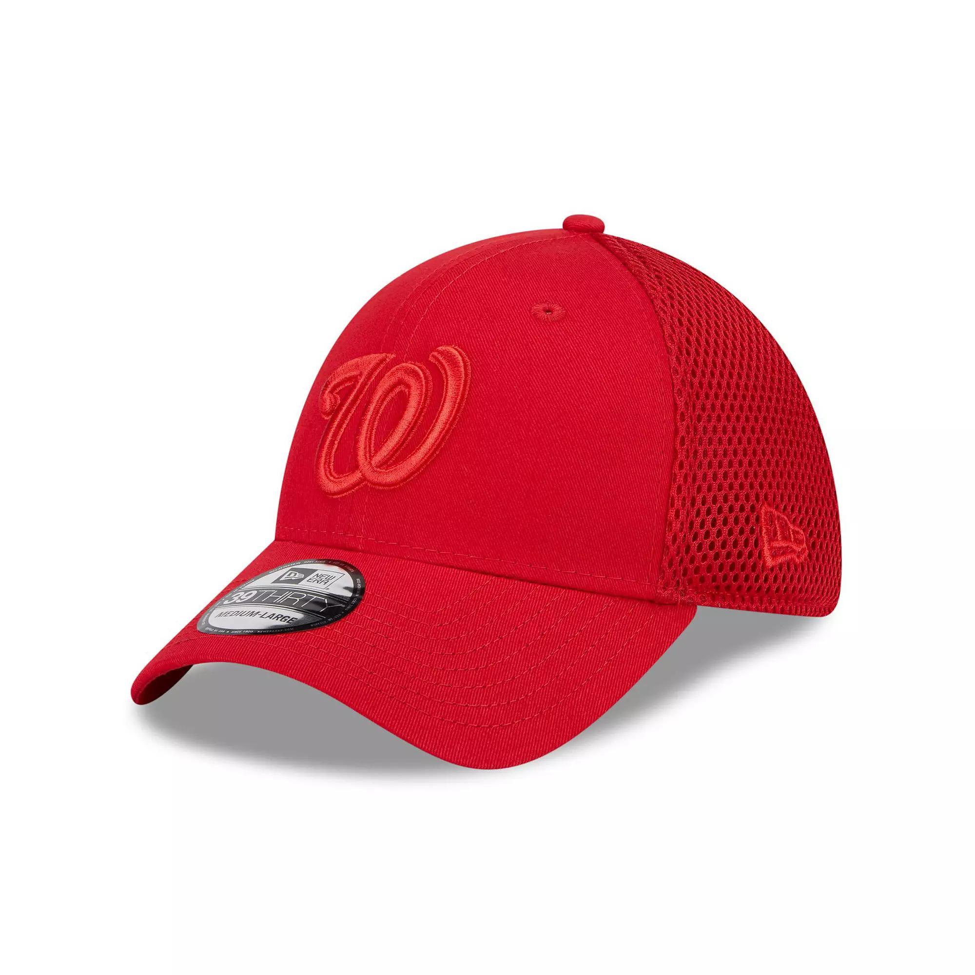 Men's New Era Red Washington Nationals Tonal Team Neo 39THIRTY Flex Hat, Size: Large/XL Product Image