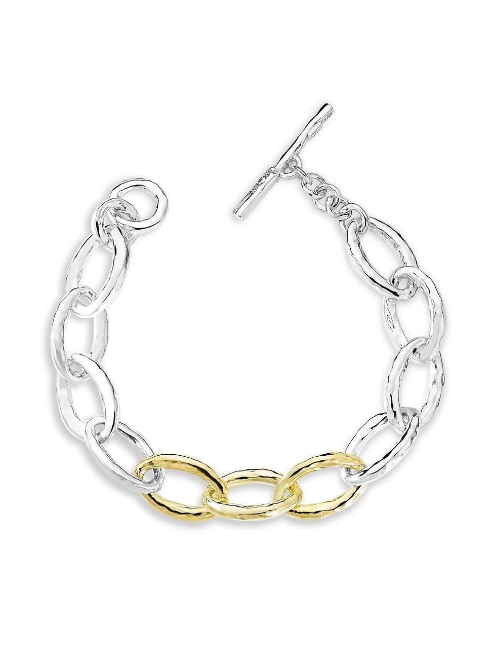 Womens Chimera Sterling Silver & 18K Gold Classico Mini Bastille Link Bracelet Product Image