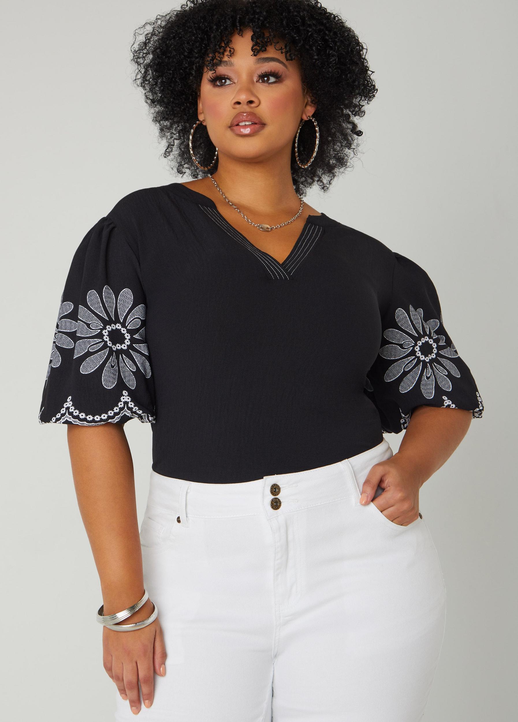 Floral Balloon Sleeve Blouse Product Image