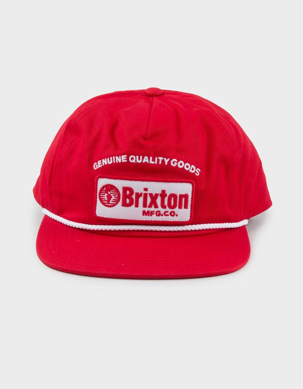 BRIXTON Tradesman Snapback Hat - RED COMBO Product Image