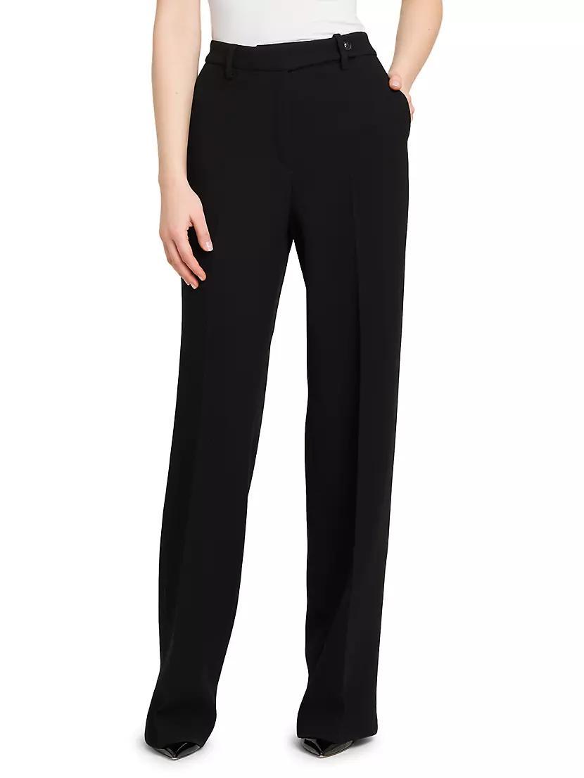 Crepe Wide-Leg Trousers Product Image