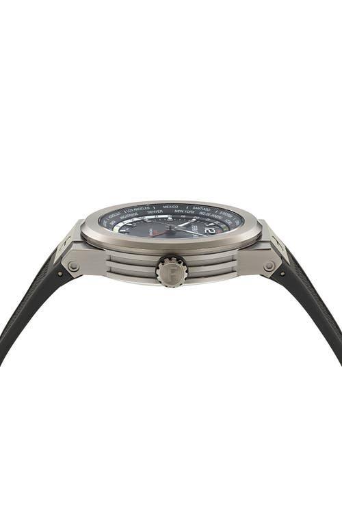 FERRAGAMO F-80 Gmt Worldtime Watch, 43mm In Black/gray Product Image