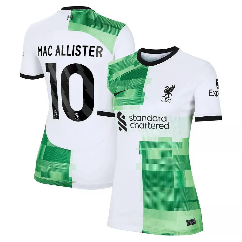 Women's Nike Alexis Mac Allister White Liverpool 2023/24 Away Replica Player Jersey, Size: Medium, Lvp White Product Image