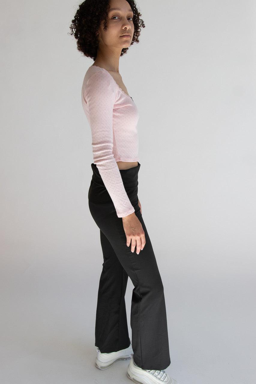 Fold Over Flare Leggings Product Image