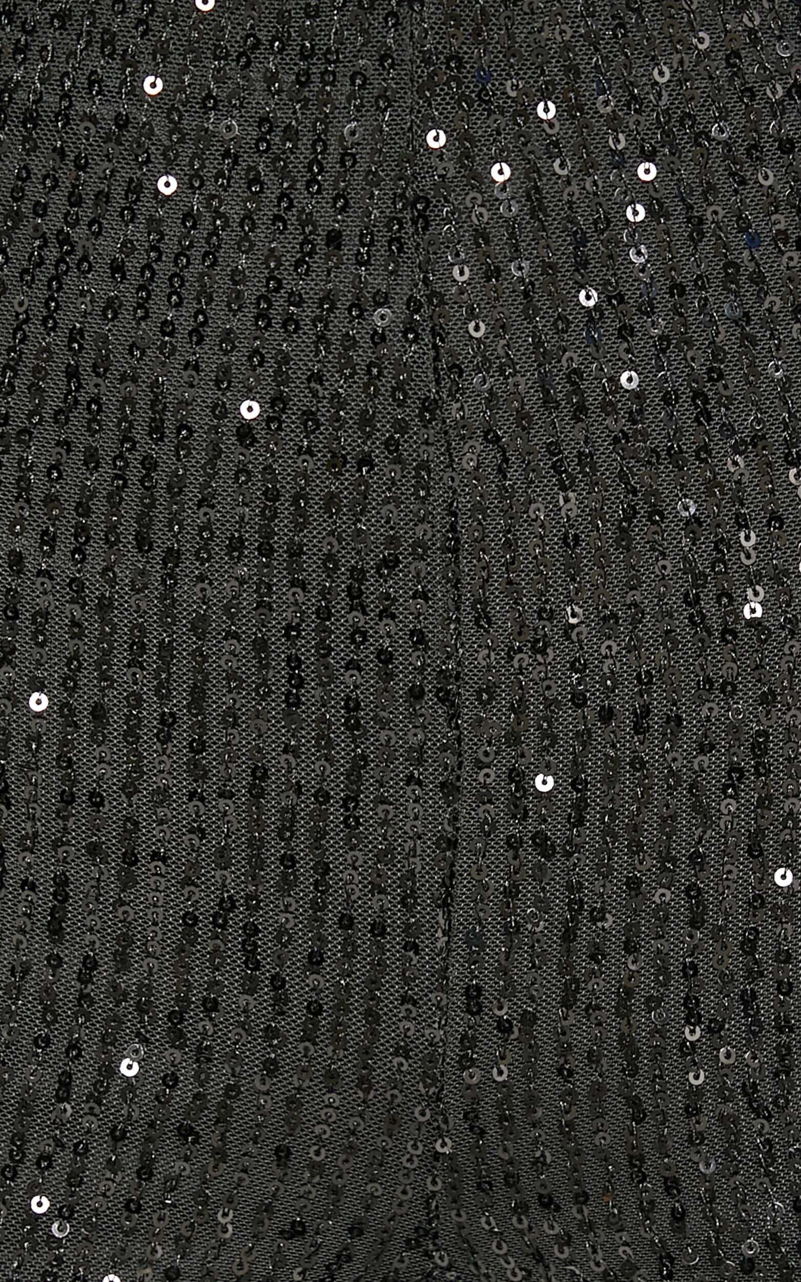 Deliza Pants - Mid Waisted Sequin Flare Pants in Black Product Image