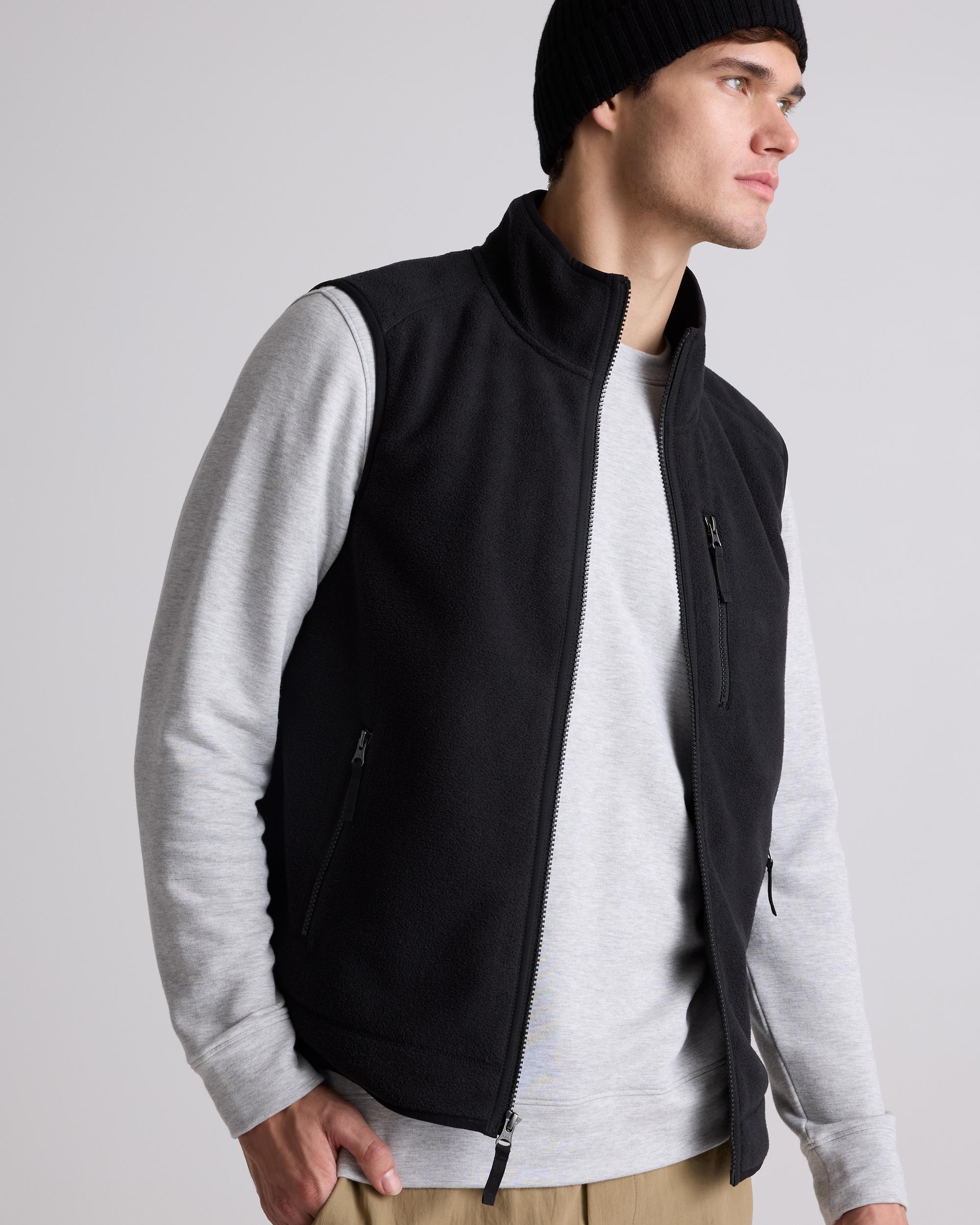 Quince | Men's Polar Fleece Full-Zip Vest Recycled Polyester Product Image