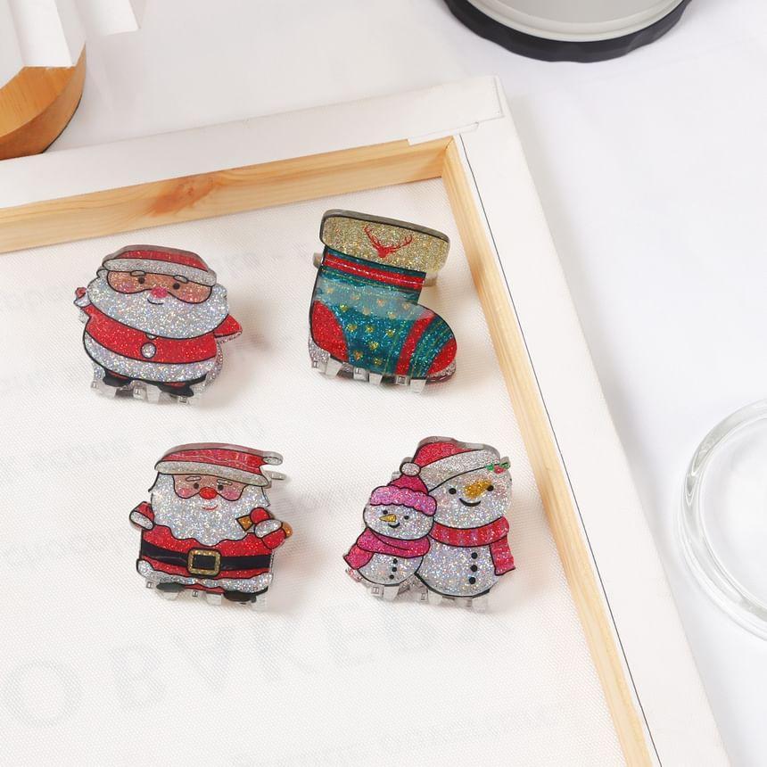 Christmas Cartoon Acrylic Hair Clips (Various Designs) Product Image