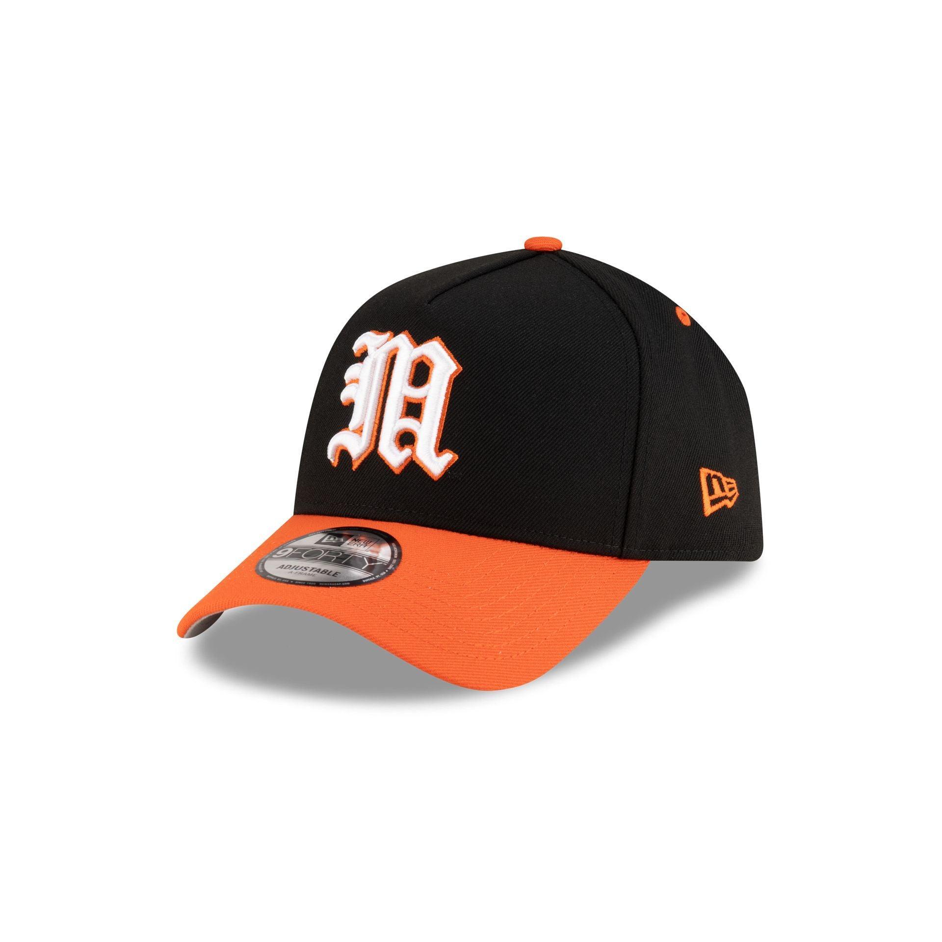 New Era x adidas Miami Hurricanes Black 9FORTY A-Frame Snapback Hat Male Product Image