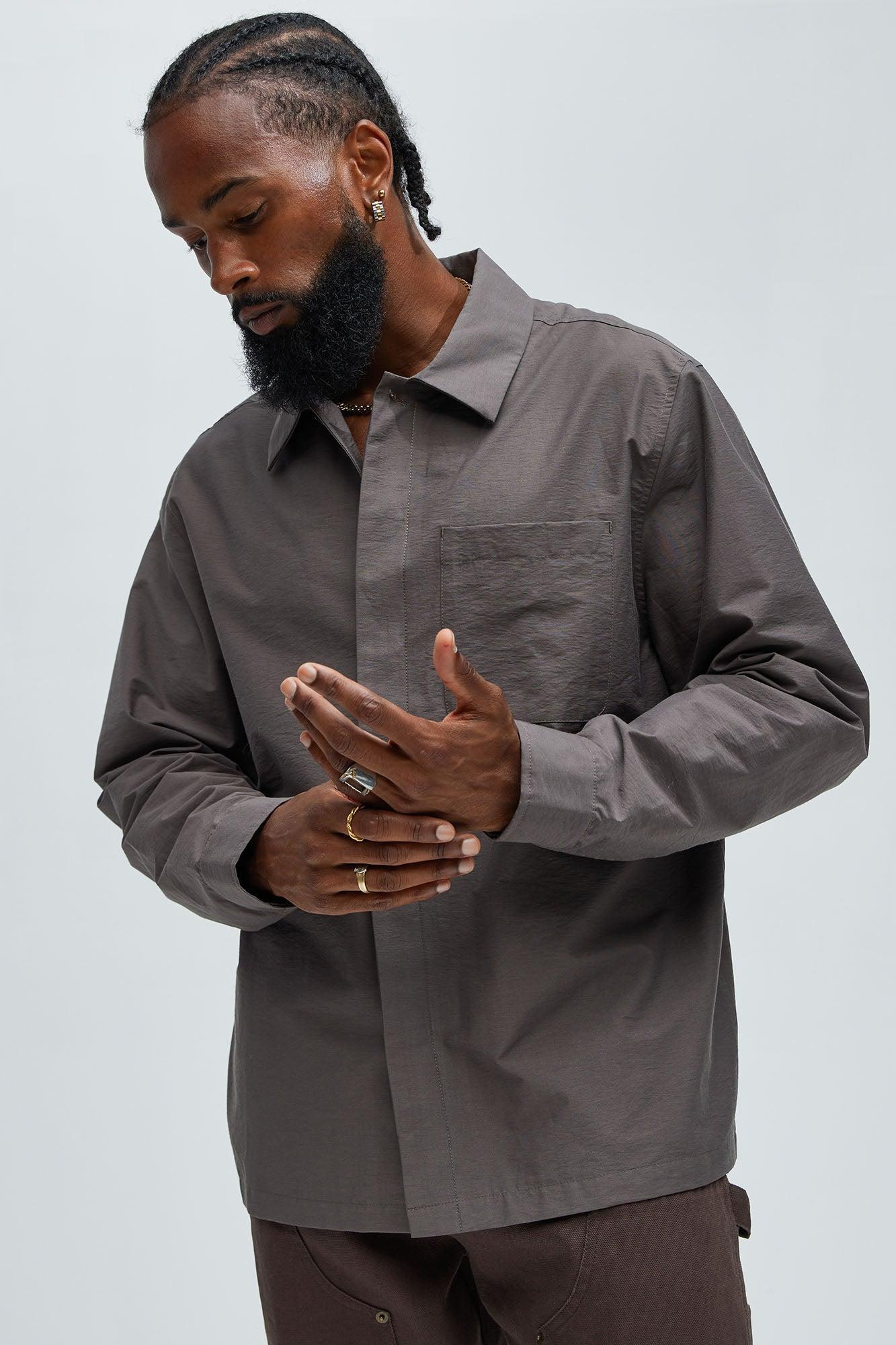 Too Easy Button Up Shirt - Brown Product Image