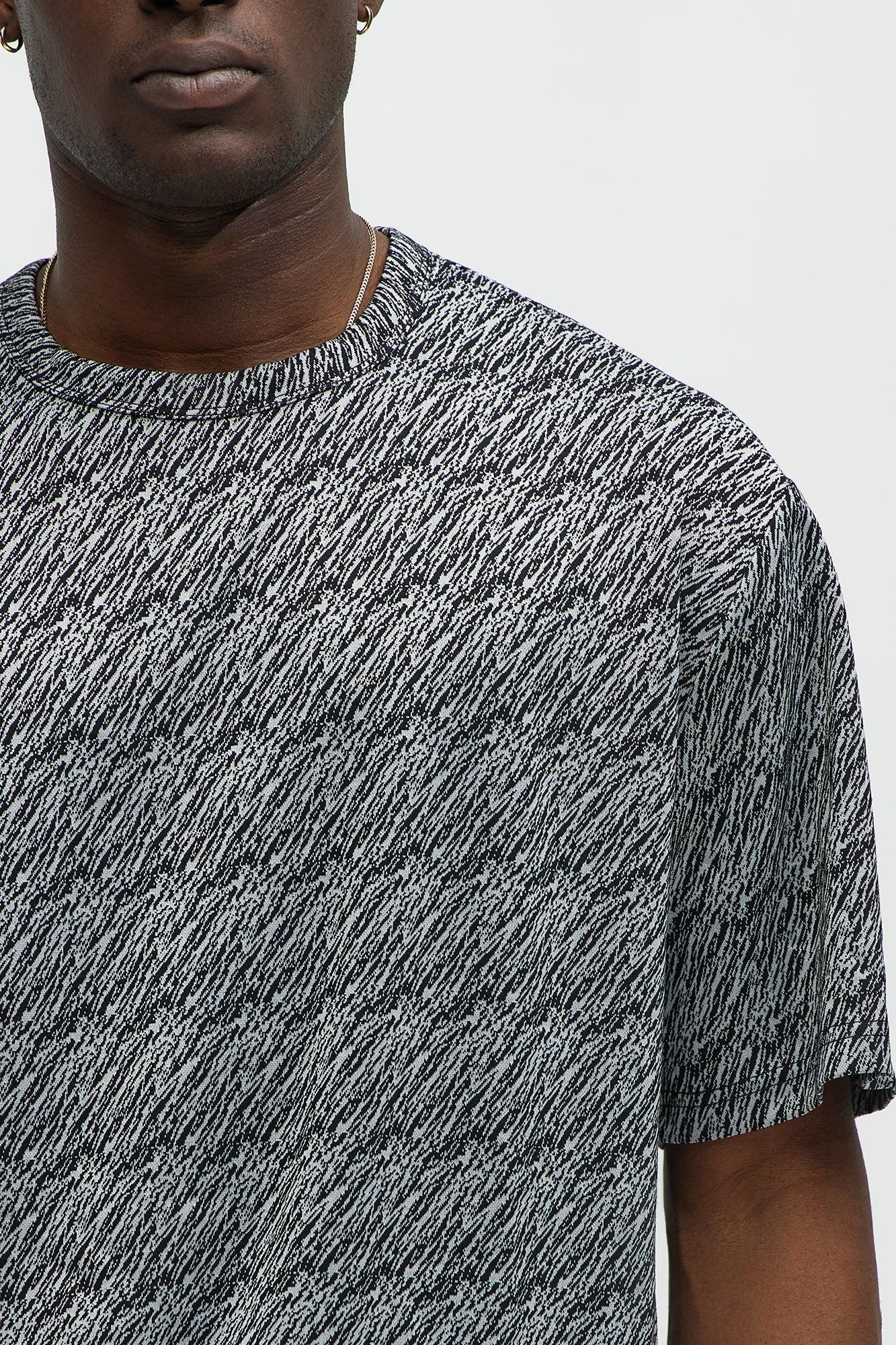 Nash Marble Texture Relaxed Short Sleeve Tee - Black Product Image