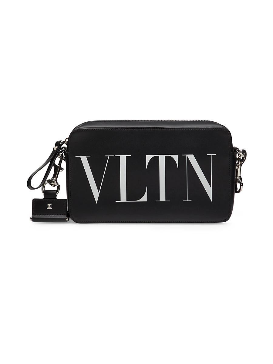 Mens VLTN Leather Crossbody Bag Product Image