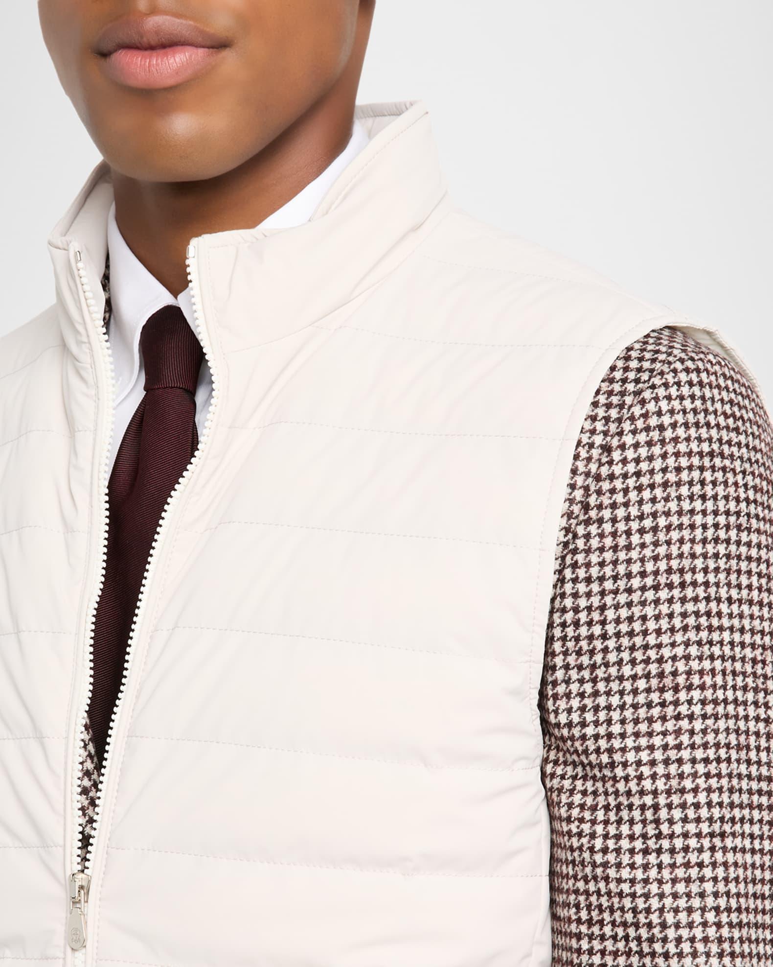 Men's Down Quilted Nylon Full-Zip Vest Product Image