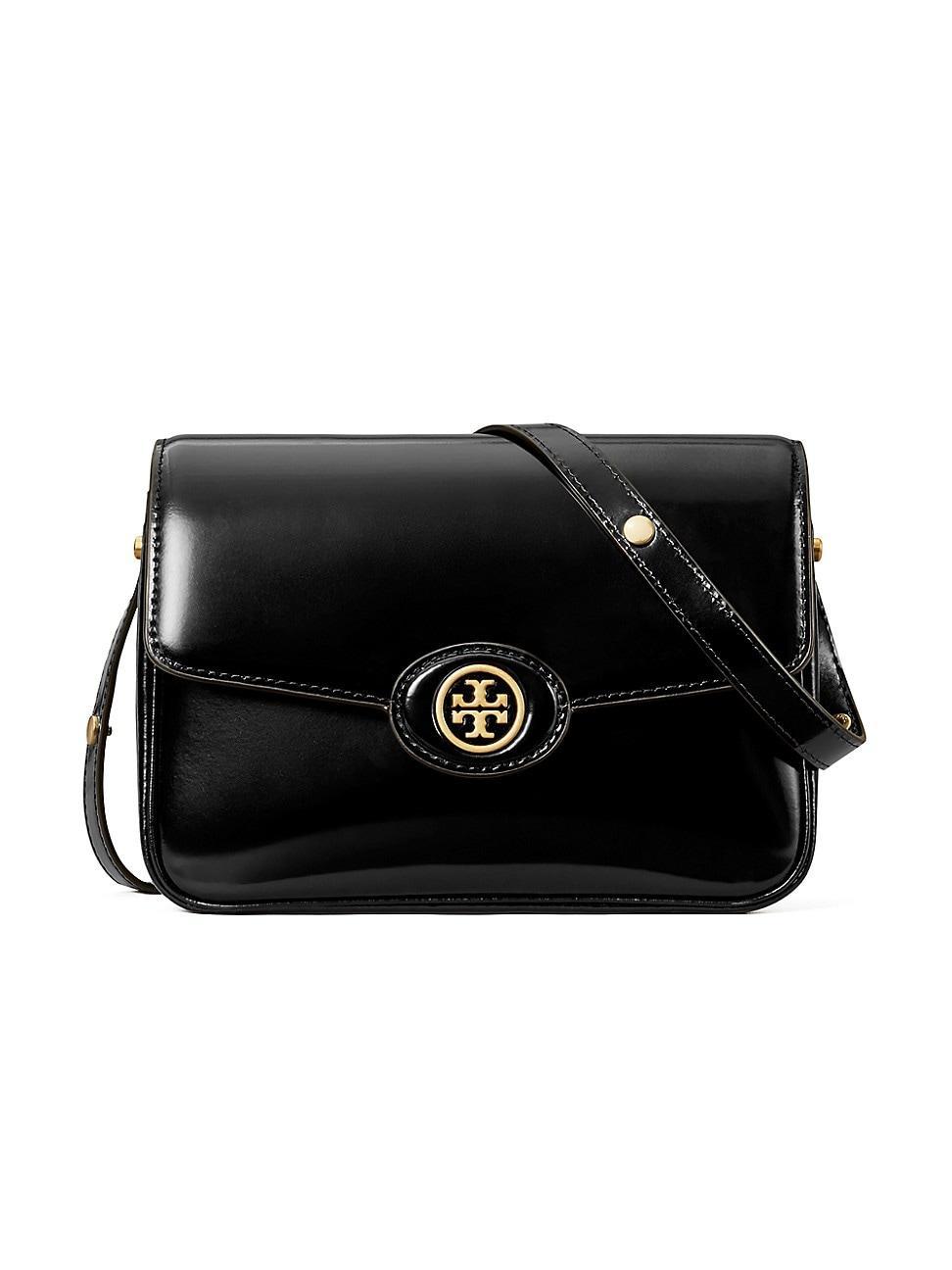 Tory Burch Robinson Spazzolato Convertible Shoulder Bag Dark Sienna One Size Product Image