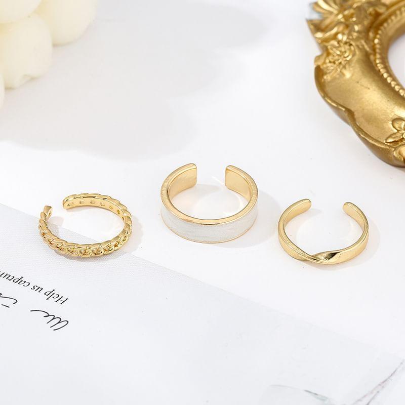 Set of 3: Gold Tone Open Ring Product Image