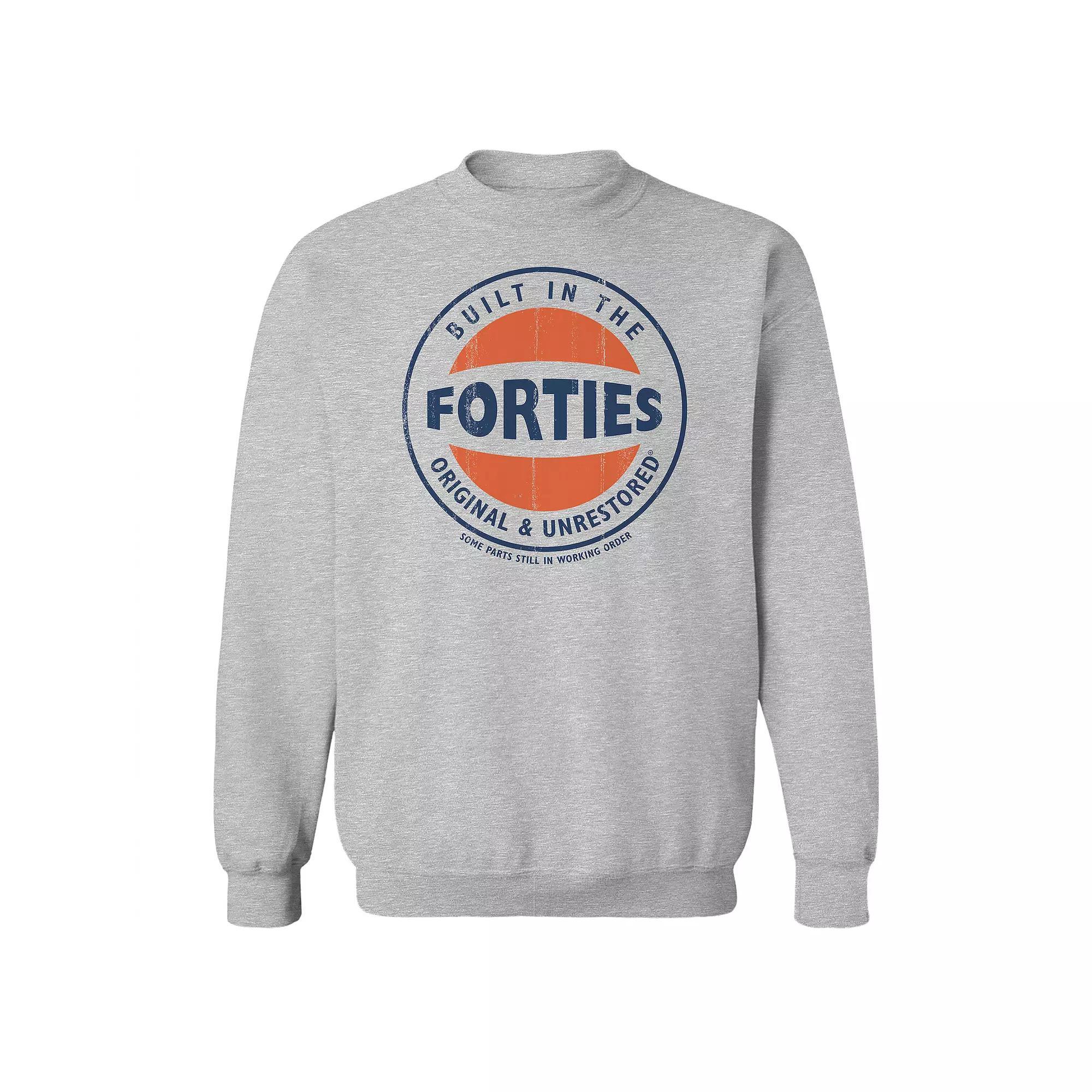 Men's Original & Unrestored Iconic Forties Graphic Fleece Sweatshirt, Size: XL, Sport Gray Product Image