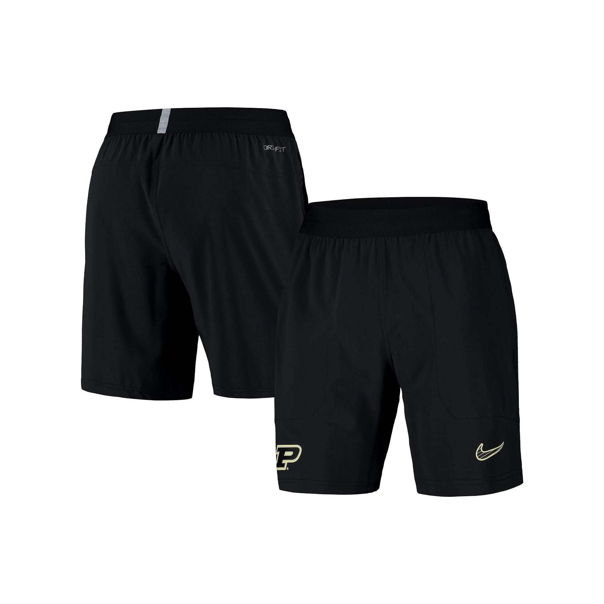 Men's Nike Black Purdue Boilermakers 2024/25 Sideline Performance Woven Shorts, Size: 3XL Product Image