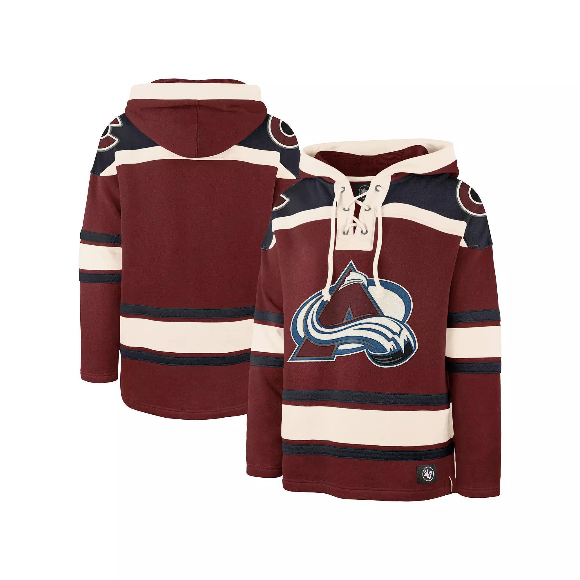 Mens 47 Burgundy Colorado Avalanche Big & Tall Superior Lacer Fleece Pullover Hoodie Product Image