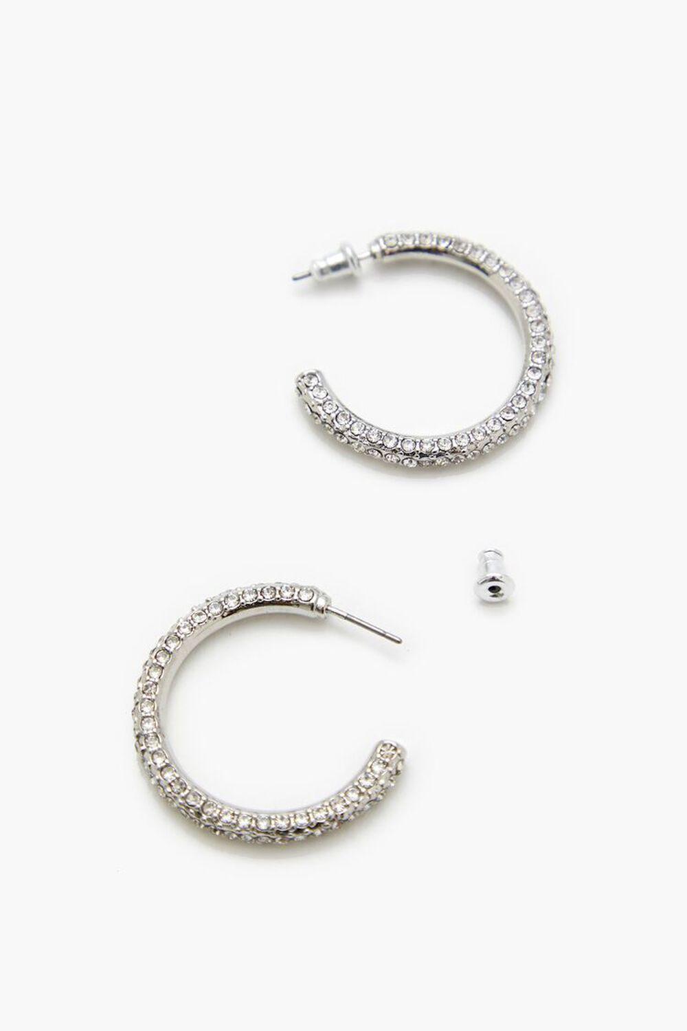 Rhinestone Hoop Earrings | Forever 21 Product Image