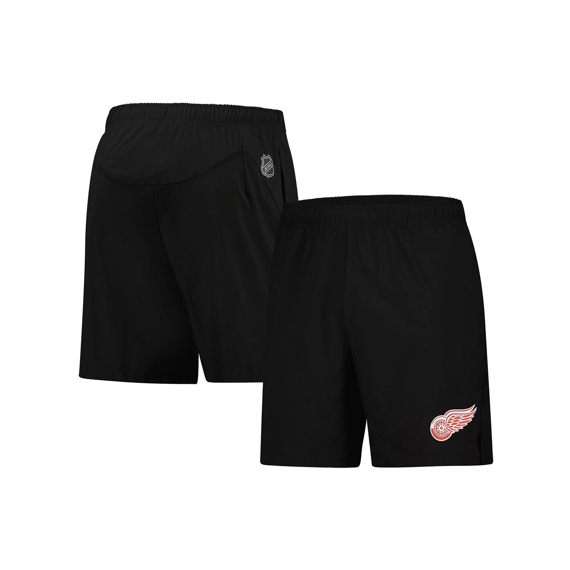 Men's Fanatics  Black Detroit Red Wings Tech Training Shorts, Size: XL Product Image