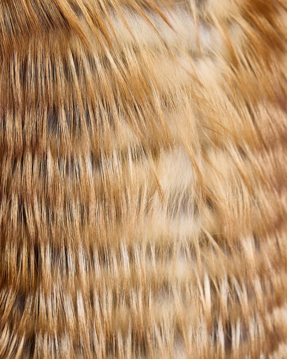 Collarless Feathered Fox Vest Product Image