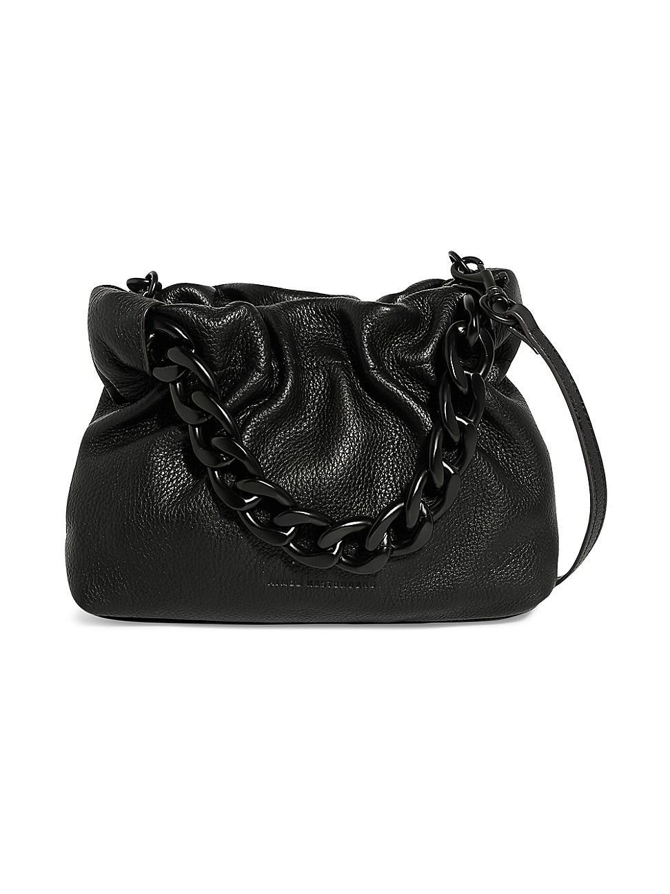 Womens Chain Leather Handheld Shoulder Bag Product Image