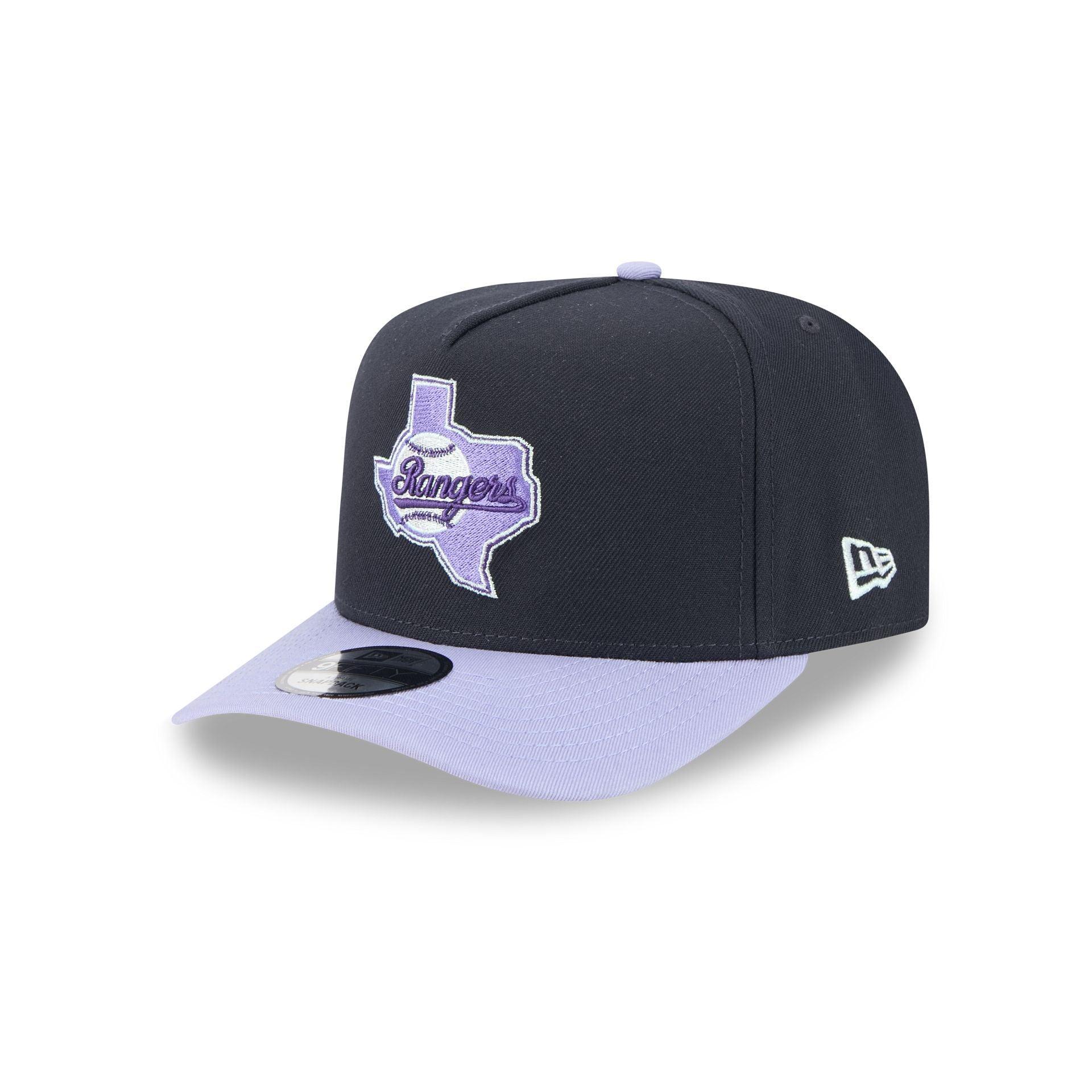 Texas Rangers Navy Lavender 9FIFTY A-Frame Snapback Hat Male Product Image