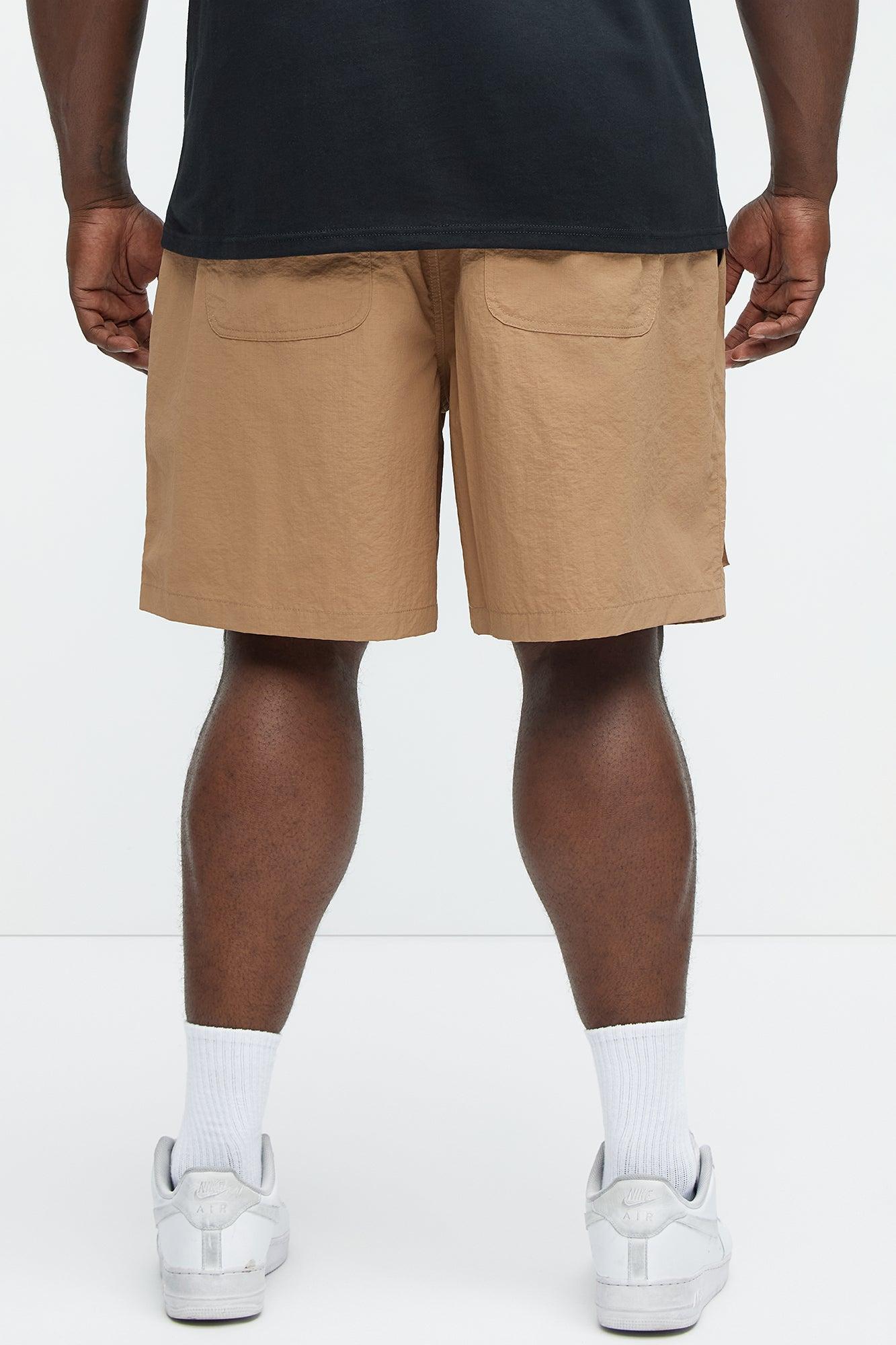 Adjustable Ripstop Cargo Shorts - Tan Product Image