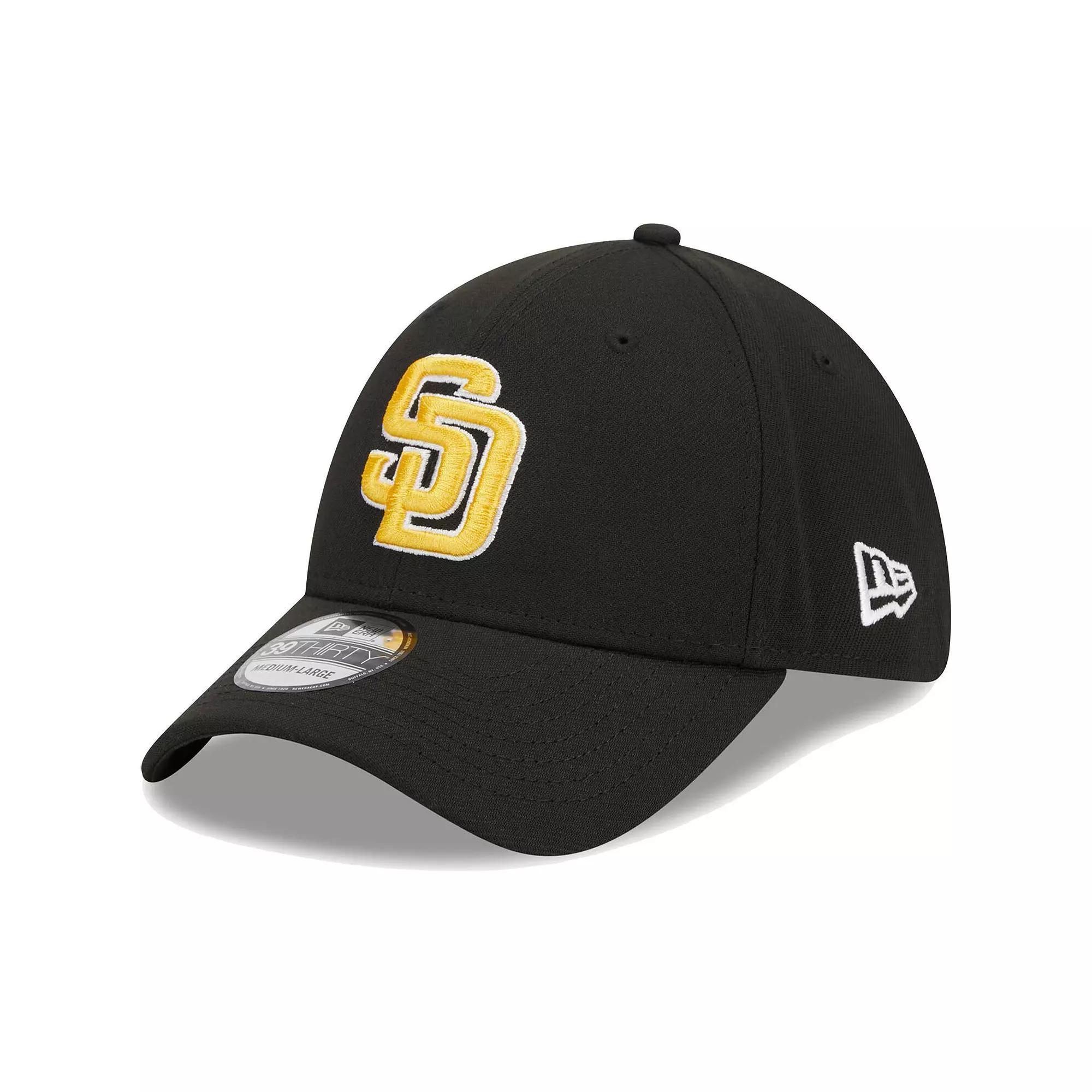 Men's New Era Black Oakland Athletics Logo 39THIRTY Flex Hat,  Product Image