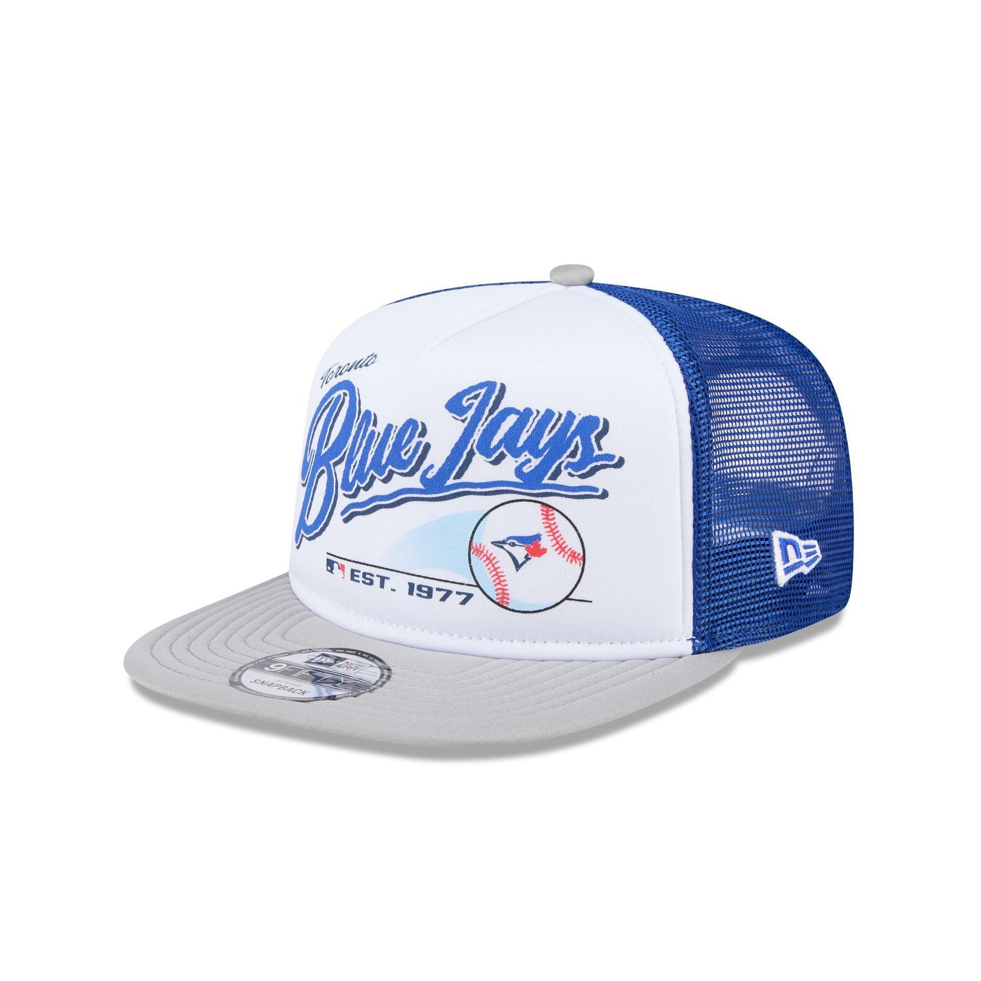 Toronto Blue Jays Retro Script 9FIFTY A-Frame Trucker Hat Male Product Image