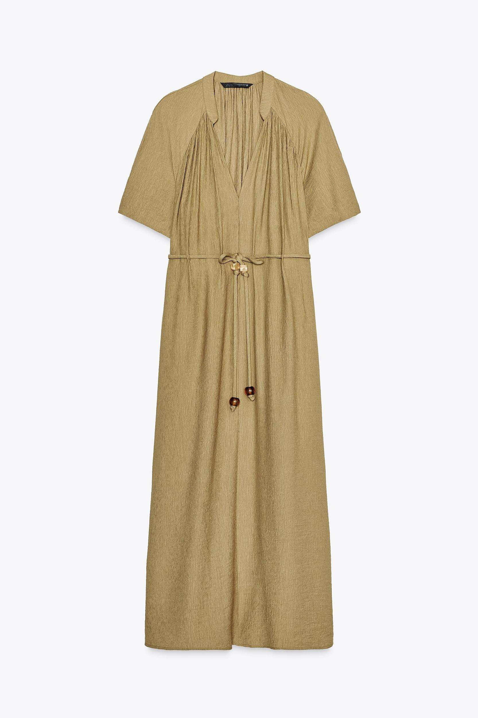 BEADED BELT MIDI DRESS Product Image