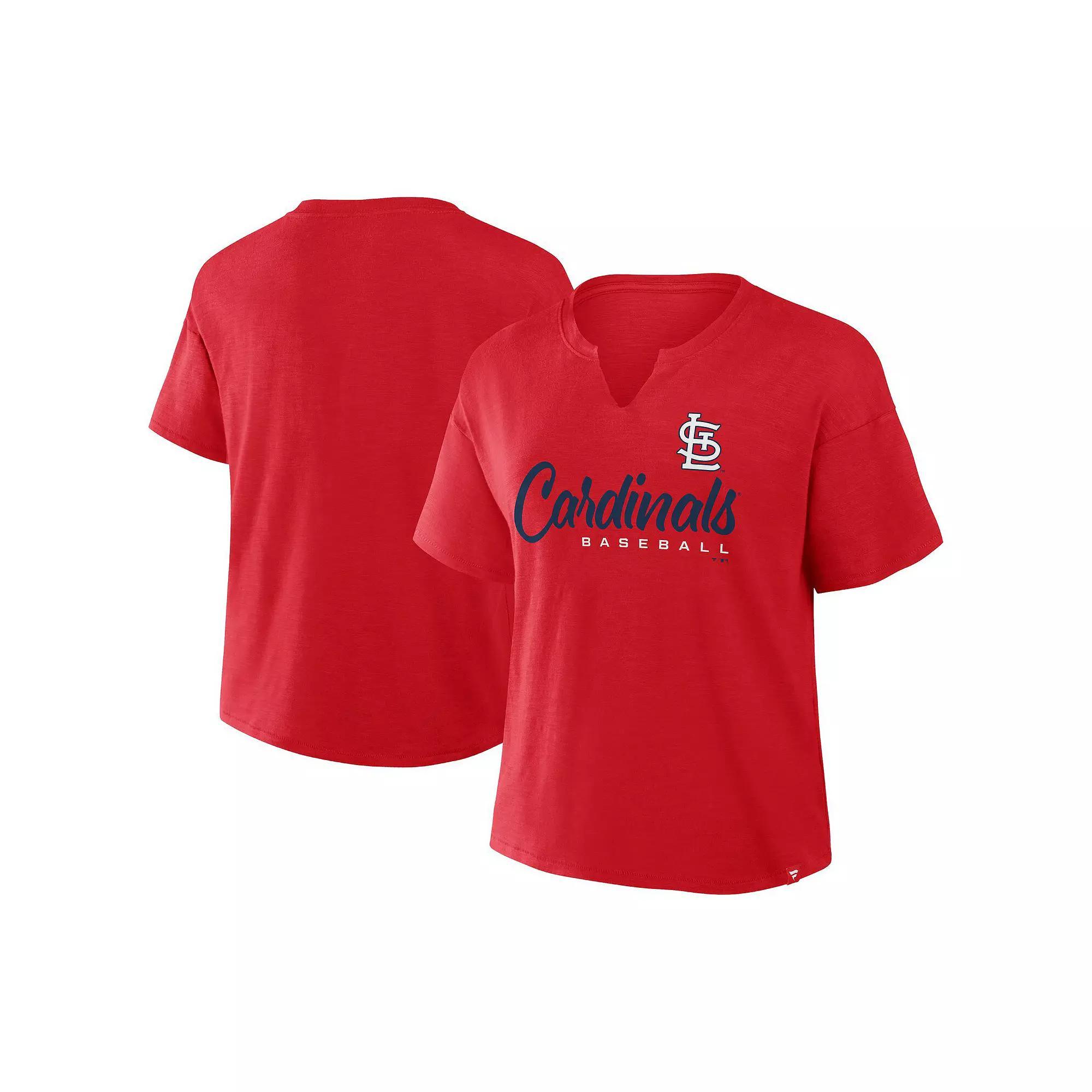 Women's Fanatics Red St. Louis Cardinals Fan Fave Stadium Slub Boxy T-Shirt,  Product Image
