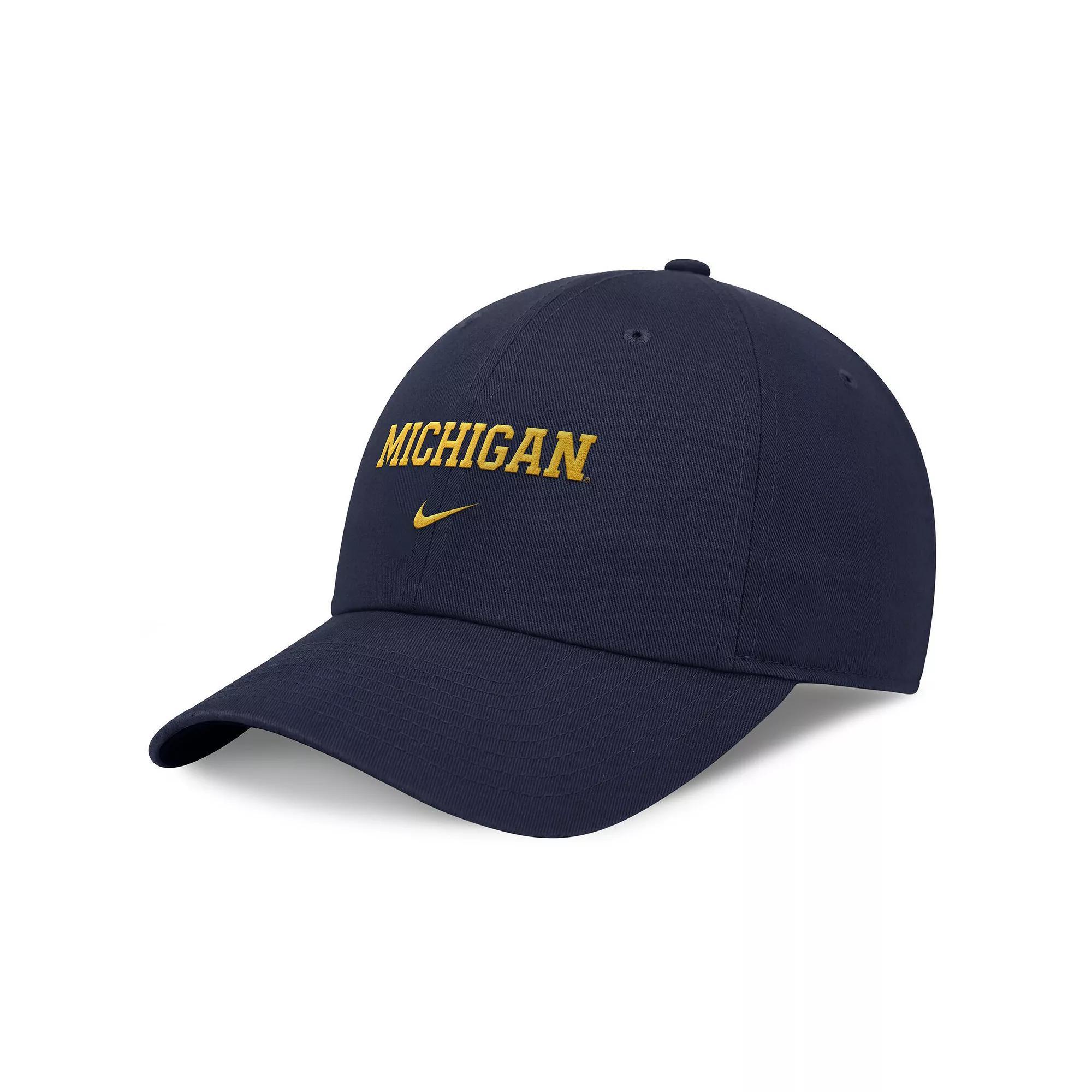 Men's Nike Navy Michigan Wolverines Club Adjustable Hat, Size: Small/Medium, Blue Product Image