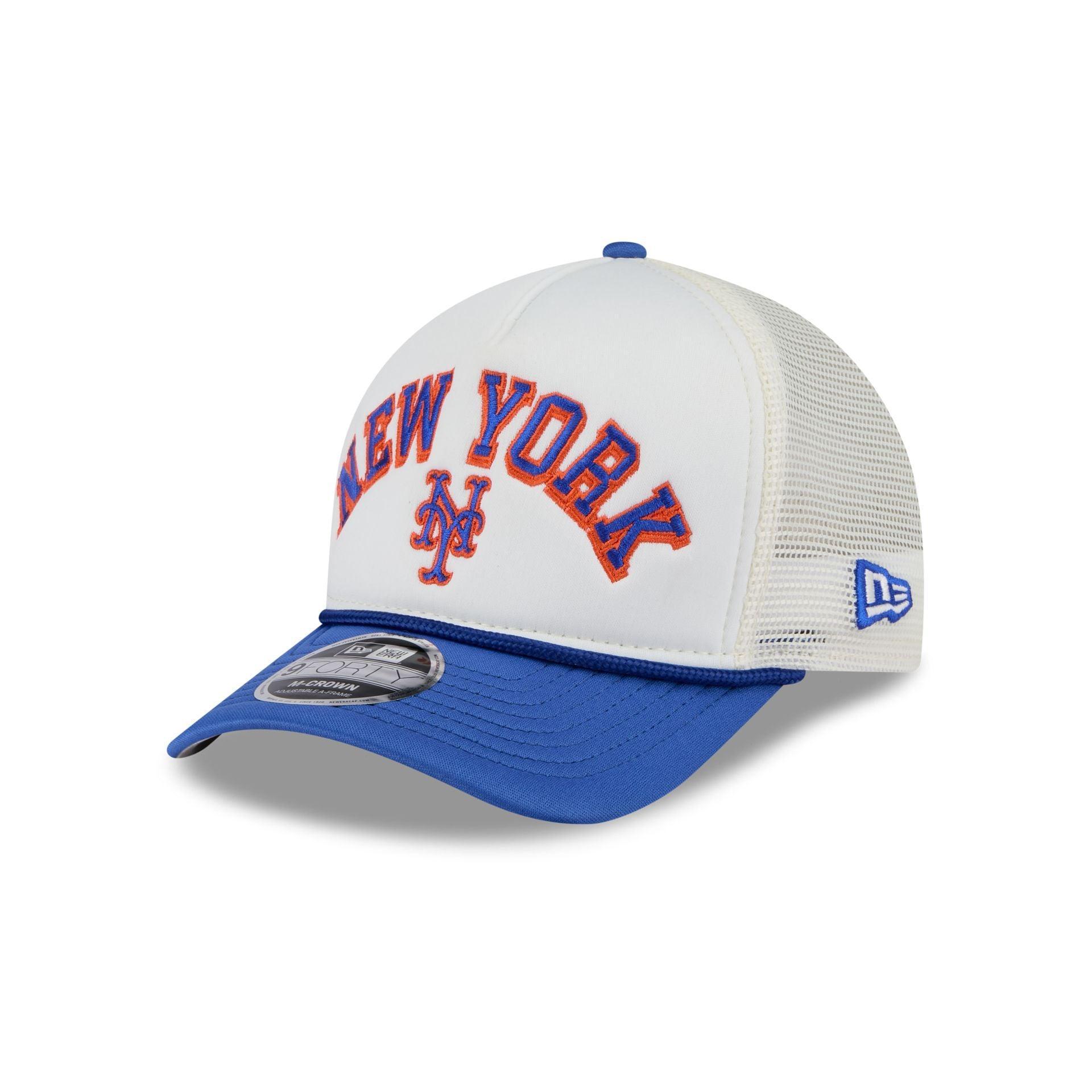 New York Mets Chrome Arch 9FORTY M-Crown A-Frame Trucker Hat Male Product Image