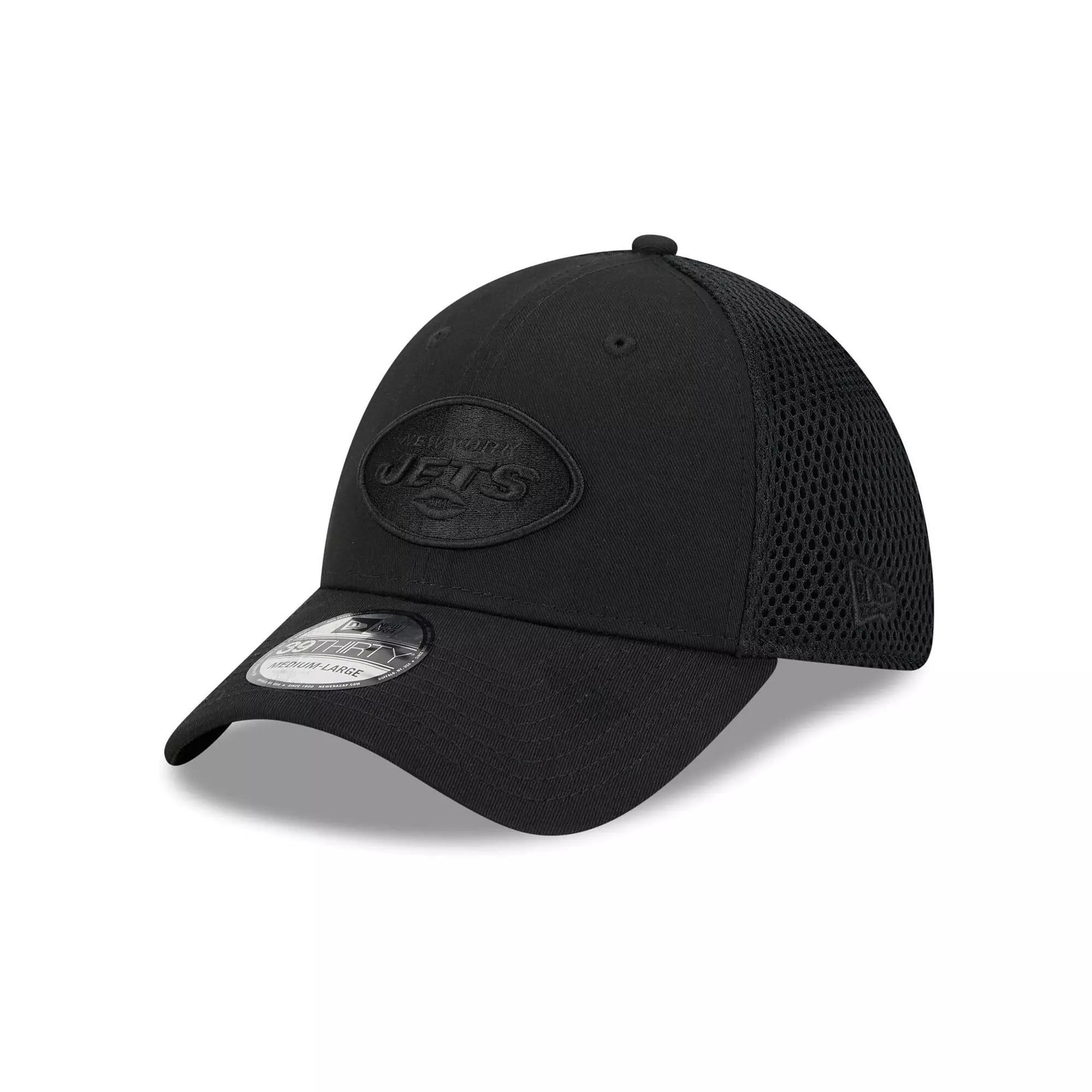Men's New Era Black New York Jets Main Neo 39THIRTY Flex Hat,  Product Image