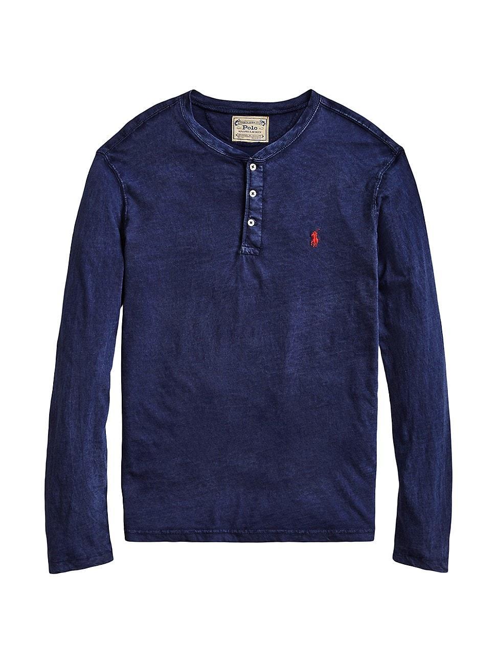 Polo Ralph Lauren Slub Jersey Henley Shirt Men's Clothing Product Image