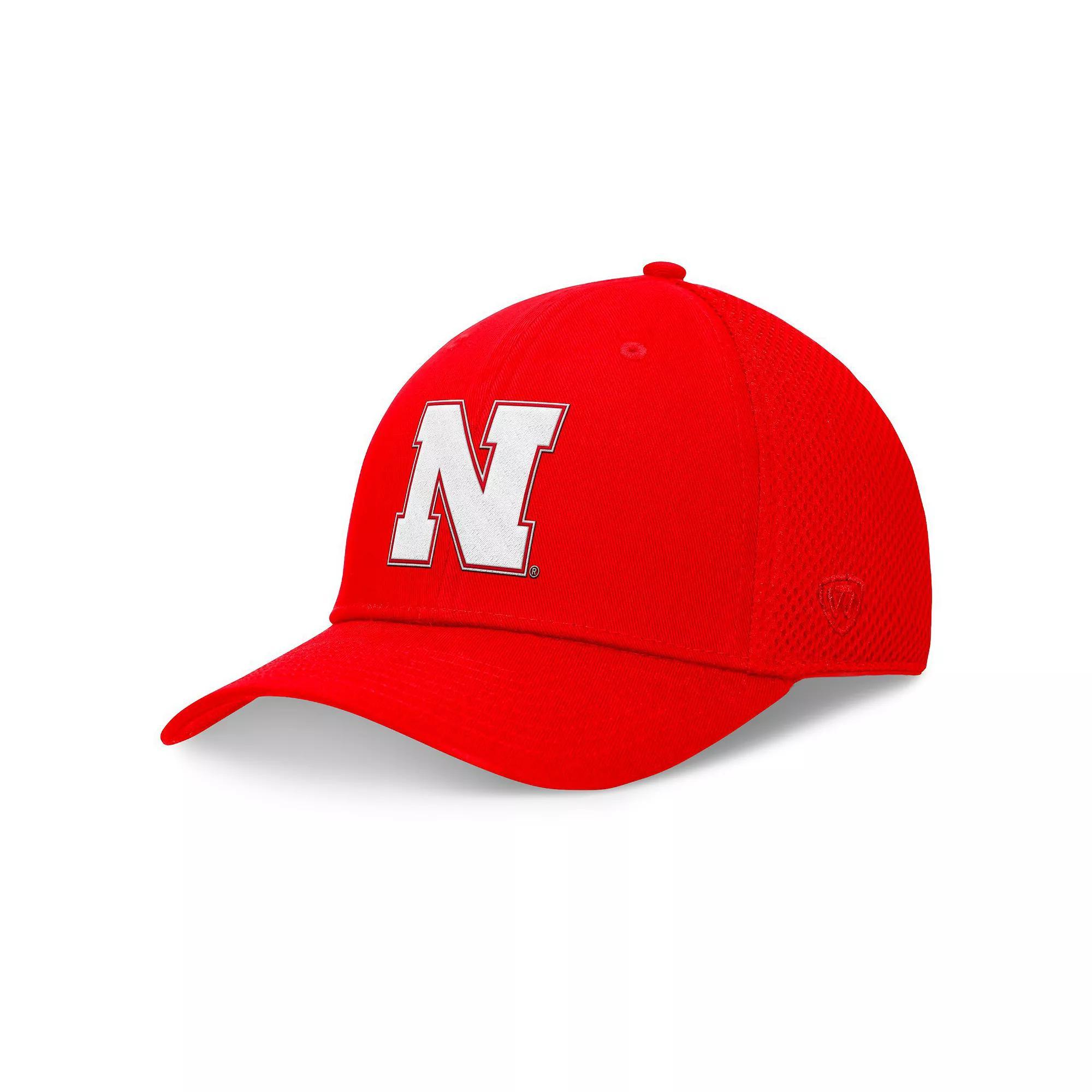Men's Top of the World Scarlet Nebraska Huskers Spacer Flex Hat,  Product Image